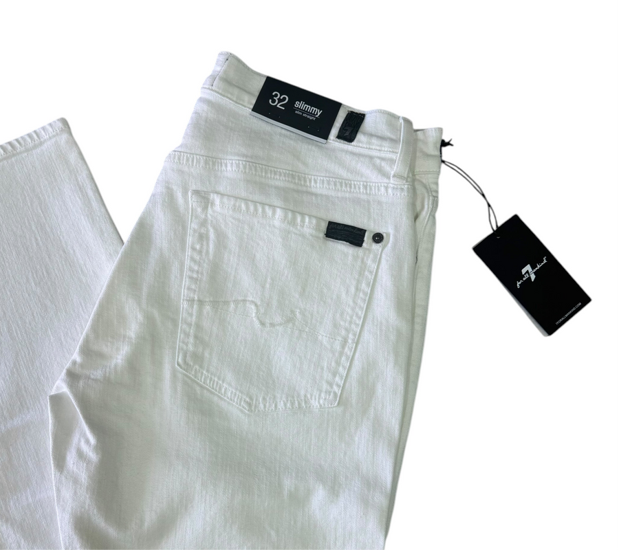 Pantalón Seven For All Mankind Blanco Hombre